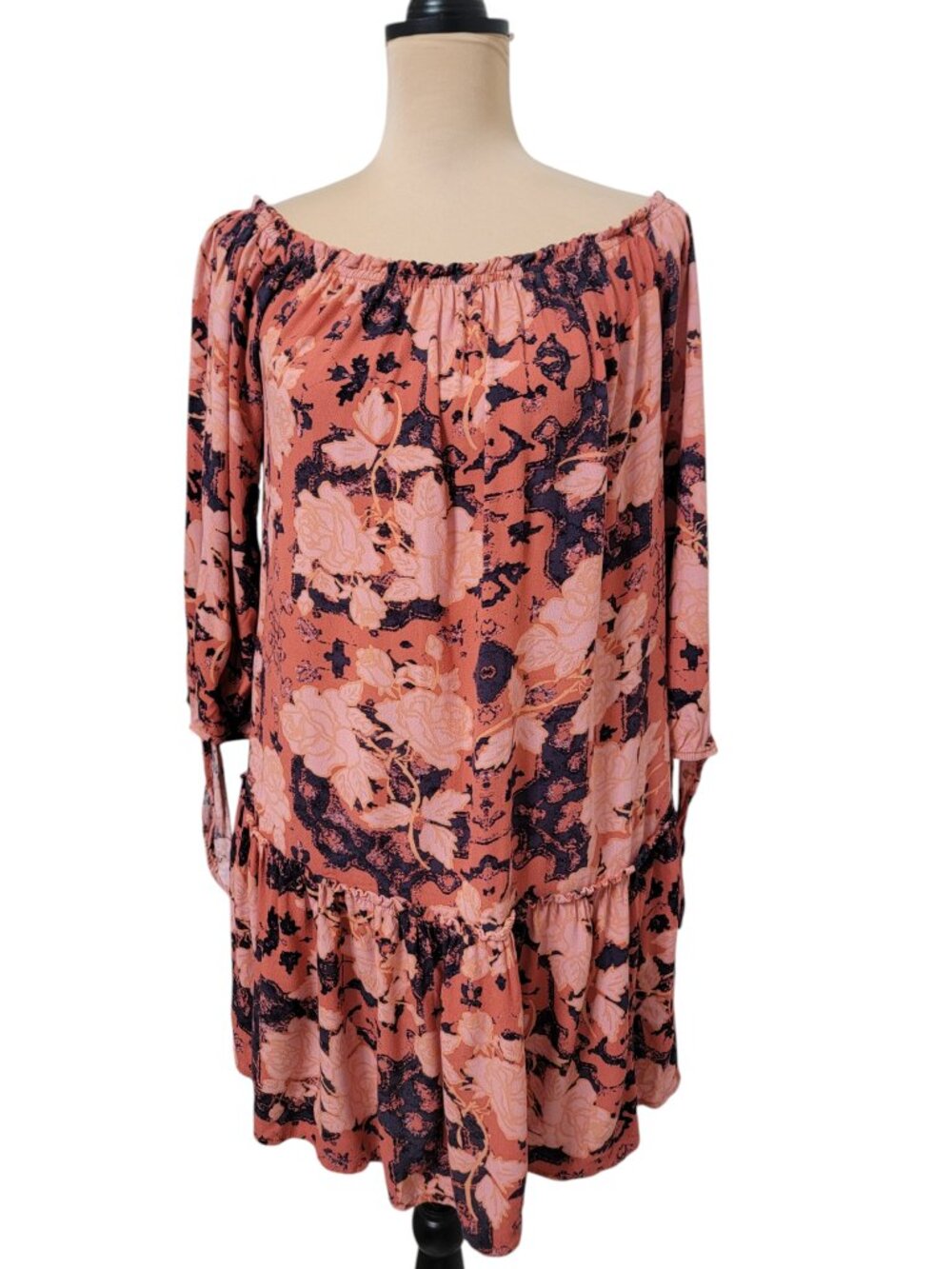 Xhilaration Size M Off-Shoulder Boho Tunic Top/Dress